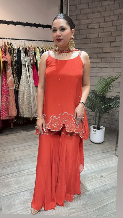 Mausam Rust Indowestern suit