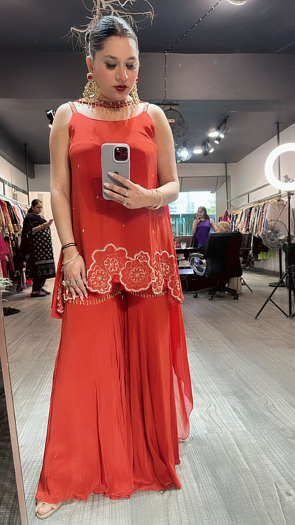 Mausam Rust Indowestern suit