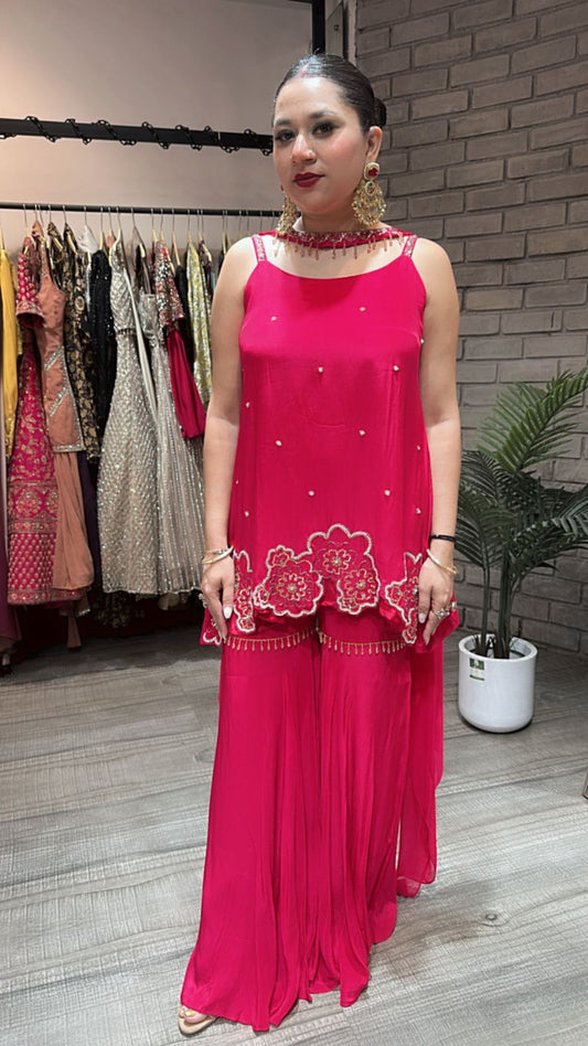 Mausam pink Indowestern suit
