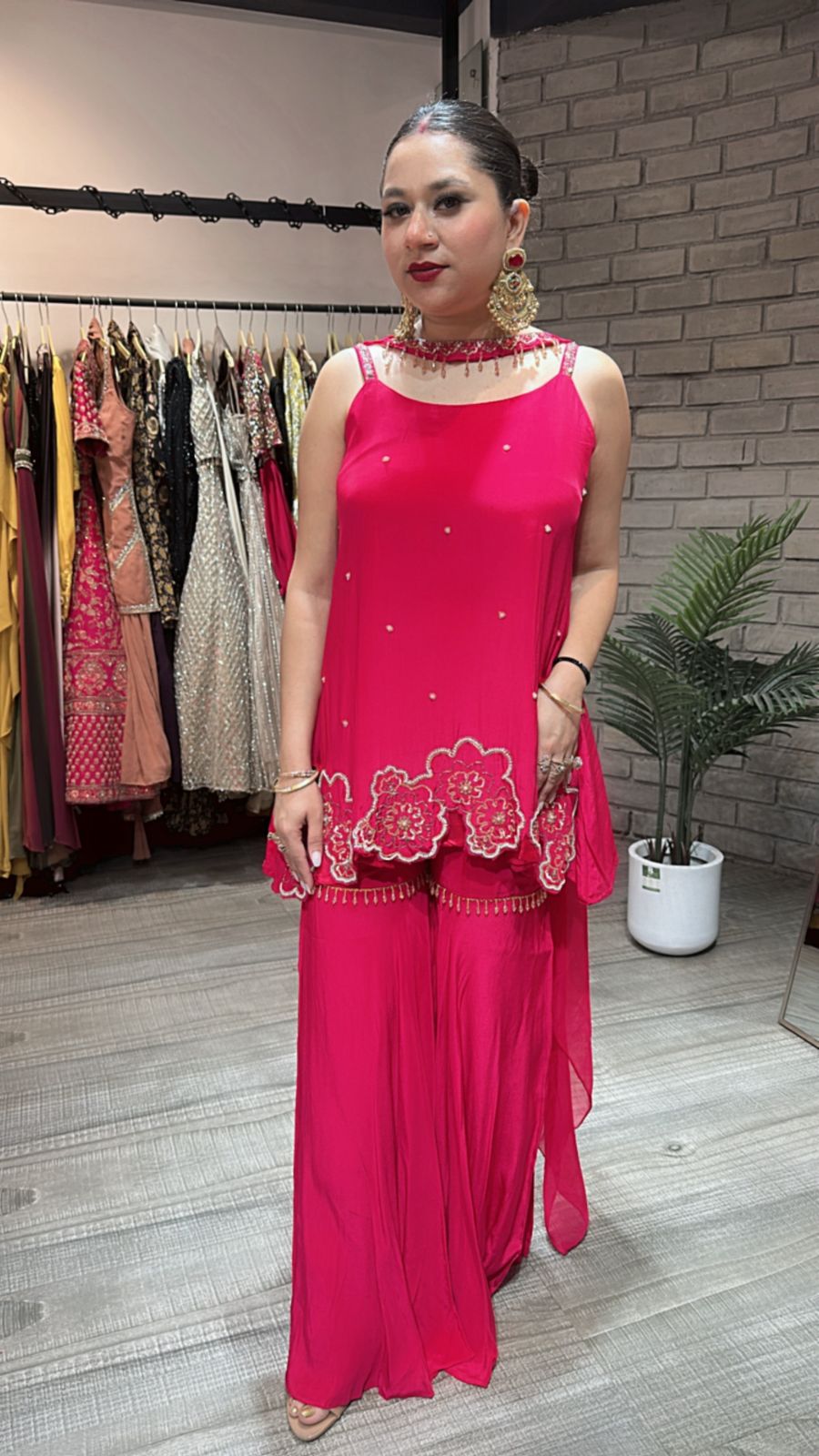 Mausam pink Indowestern suit
