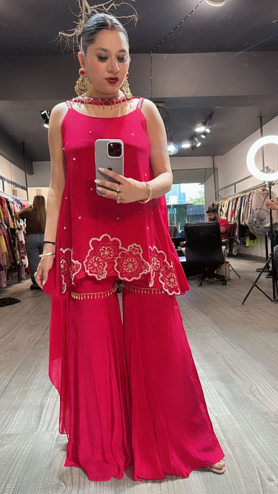 Mausam pink Indowestern suit