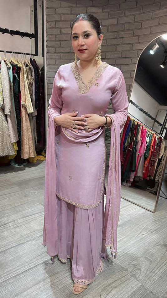 Gulab Jamun Lavander Katdana suit