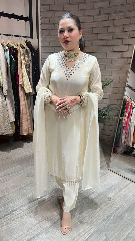 Guru ji Birthday Ivory Suit