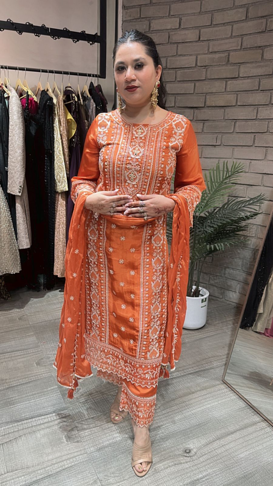 Saiyaara Rust Designer Suit