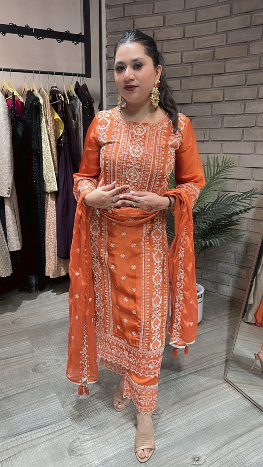 Saiyaara Rust Designer Suit