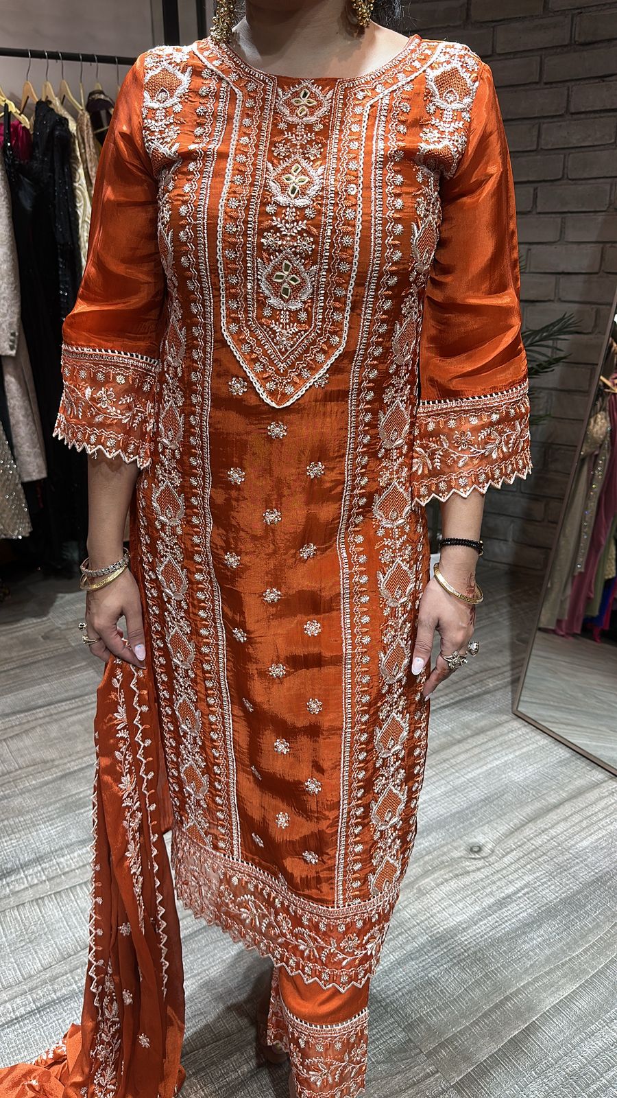 Saiyaara Rust Designer Suit