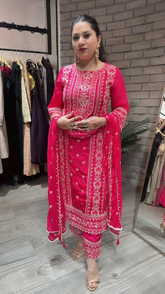 Saiyaara Foshia pink Designer Suit