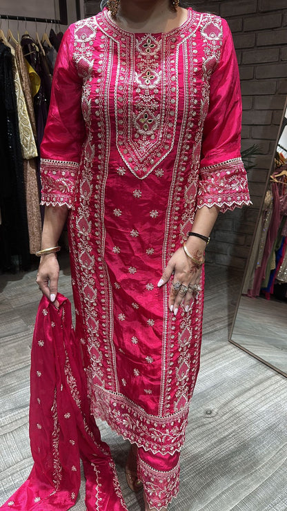 Saiyaara Foshia pink Designer Suit