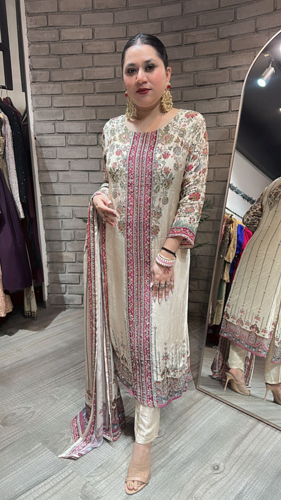Aarzo Beige Designer Suit