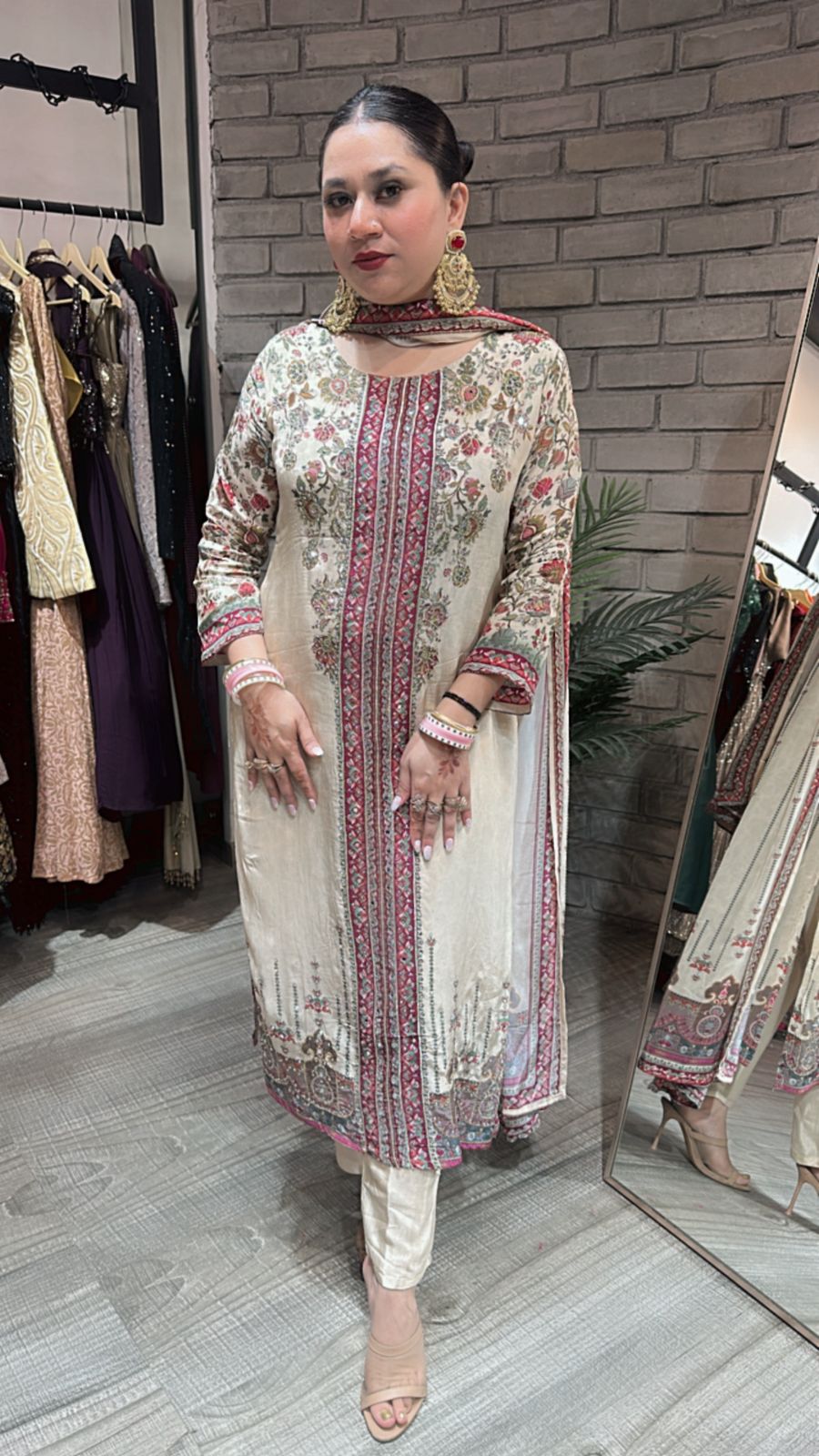 Aarzo Beige Designer Suit