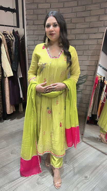 Sanobar parrot Aline Designer suit