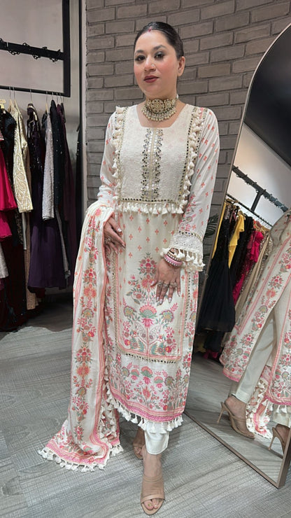 Mubarak Digital Mirror Tassel suit