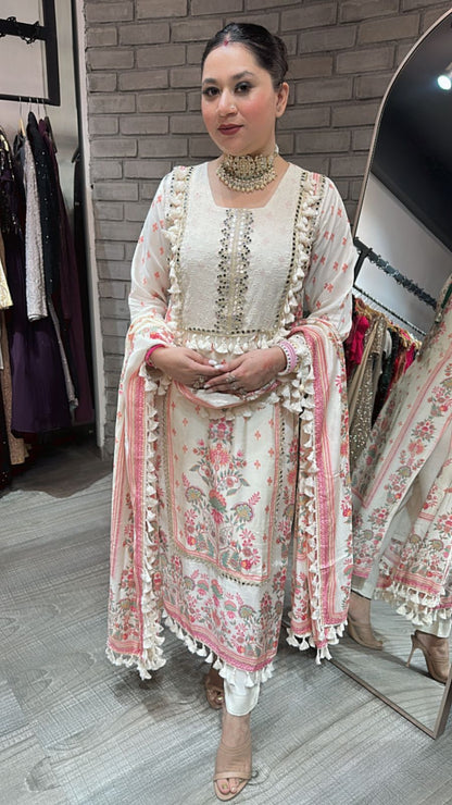 Mubarak Digital Mirror Tassel suit