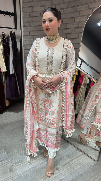 Mubarak Digital Mirror Tassel suit