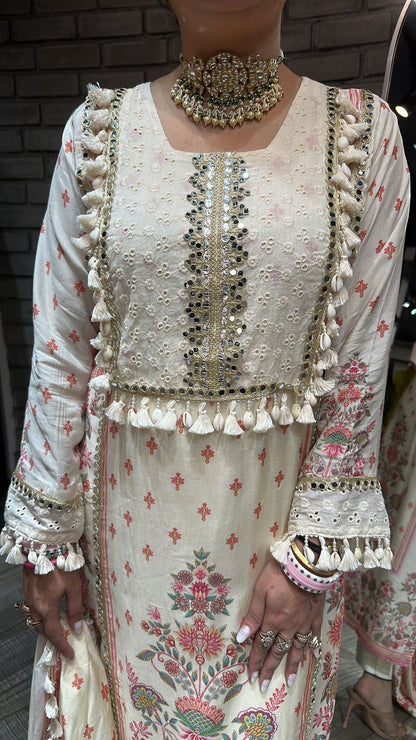 Mubarak Digital Mirror Tassel suit