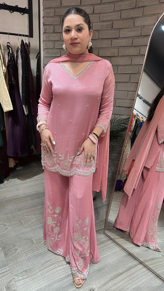 Jalebi onion Pink katdana suit