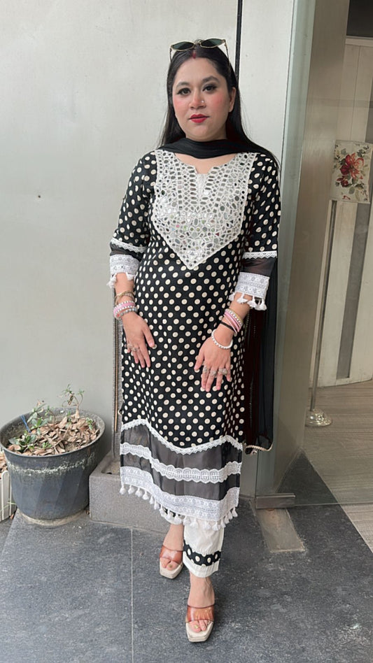 Casino Polka Mirror Designer suit