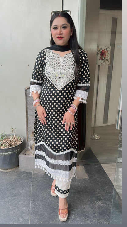 Casino Polka Mirror Designer suit