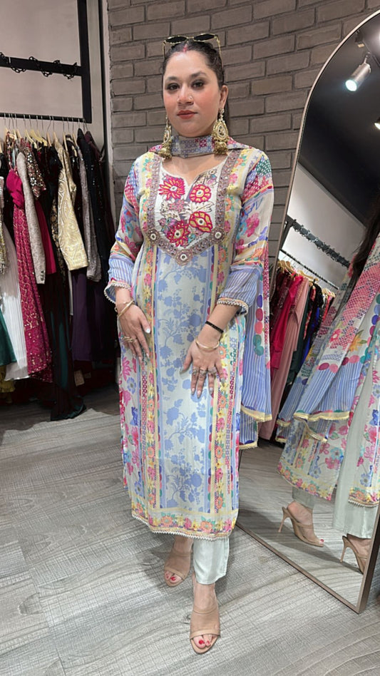 Misha Multicolor Digital Suit