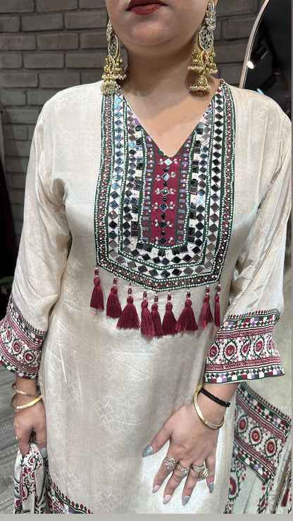 Mantasha Digital print plazoo Suit