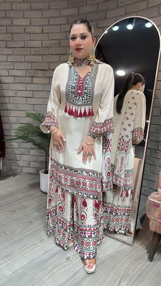 Mantasha Digital print plazoo Suit