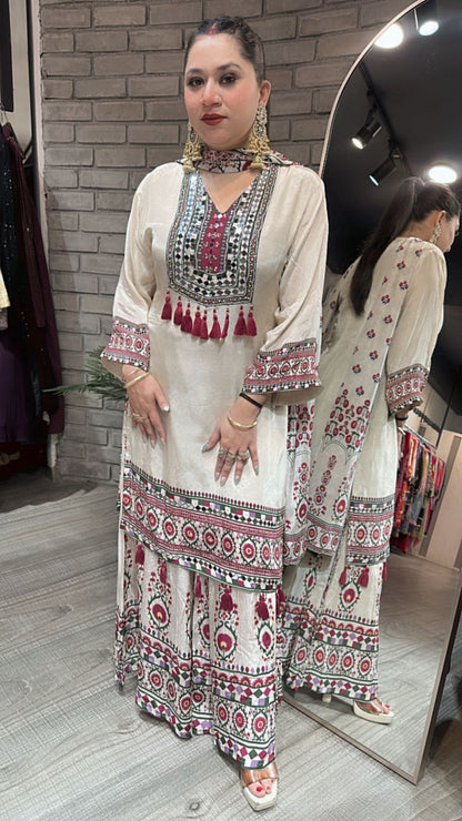 Mantasha Digital print plazoo Suit