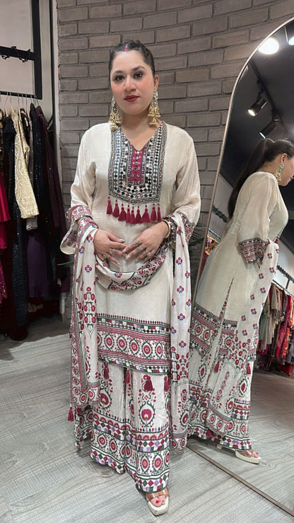 Mantasha Digital print plazoo Suit
