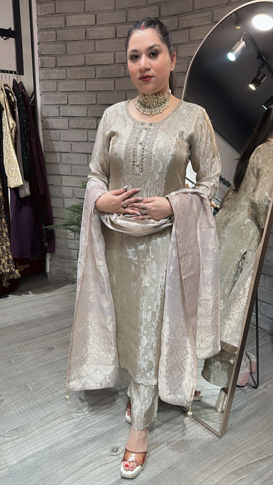 Kanchi Silver Designer Suit