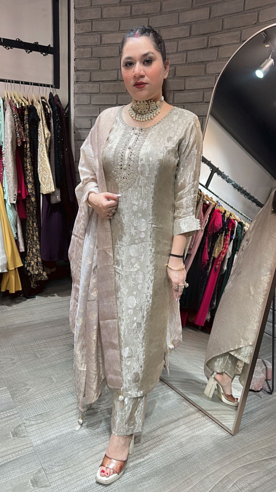 Kanchi Silver Designer Suit