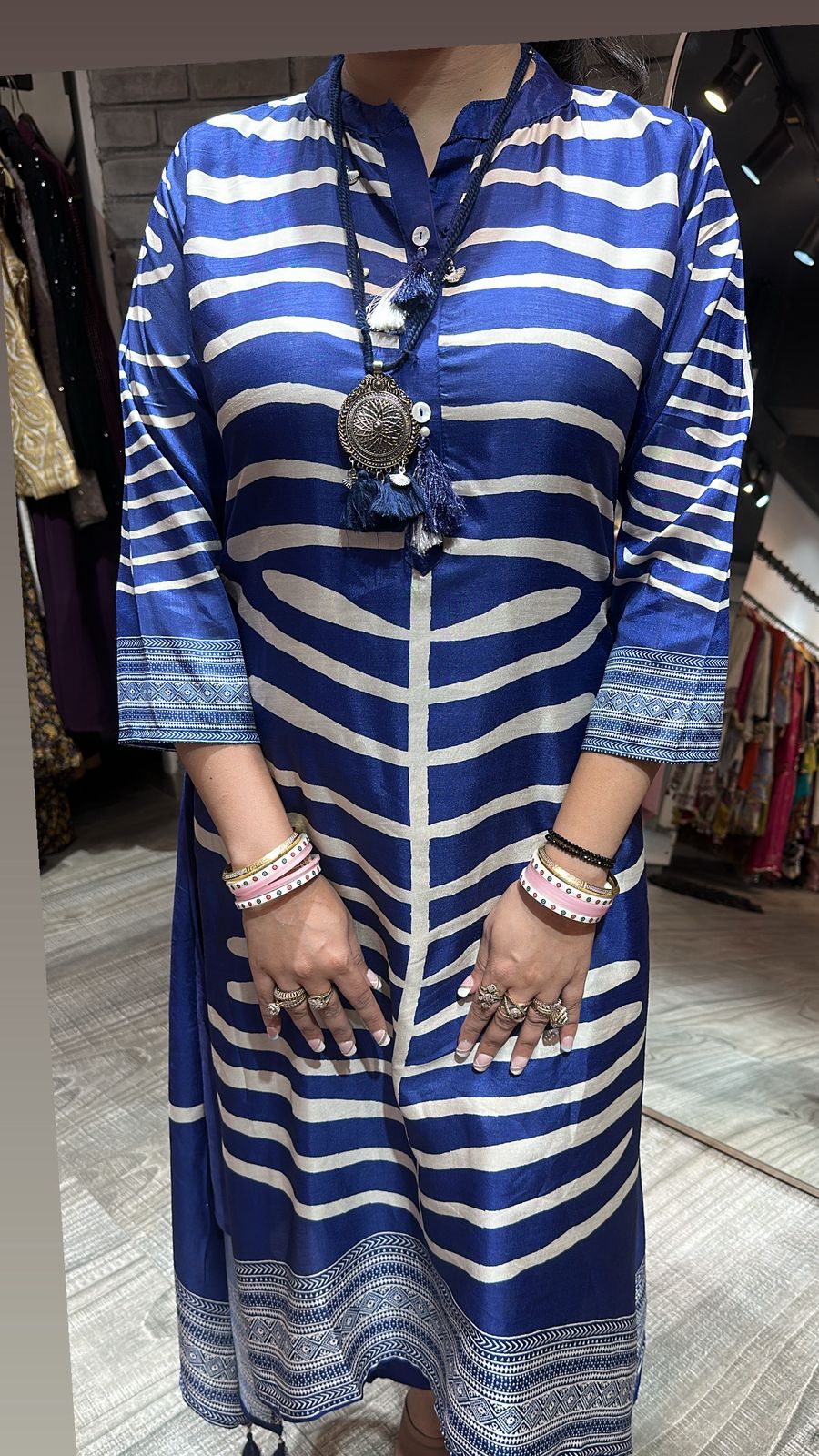 Nitya BlueTunic set with Neckpc