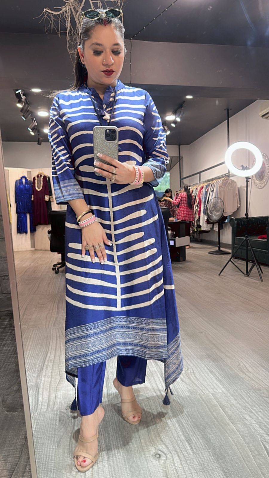 Nitya BlueTunic set with Neckpc
