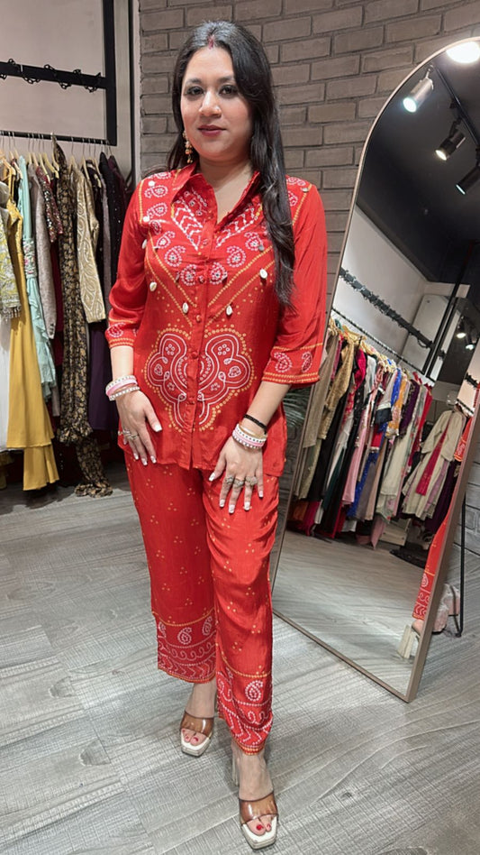 Masoom Rust Digital Cordset