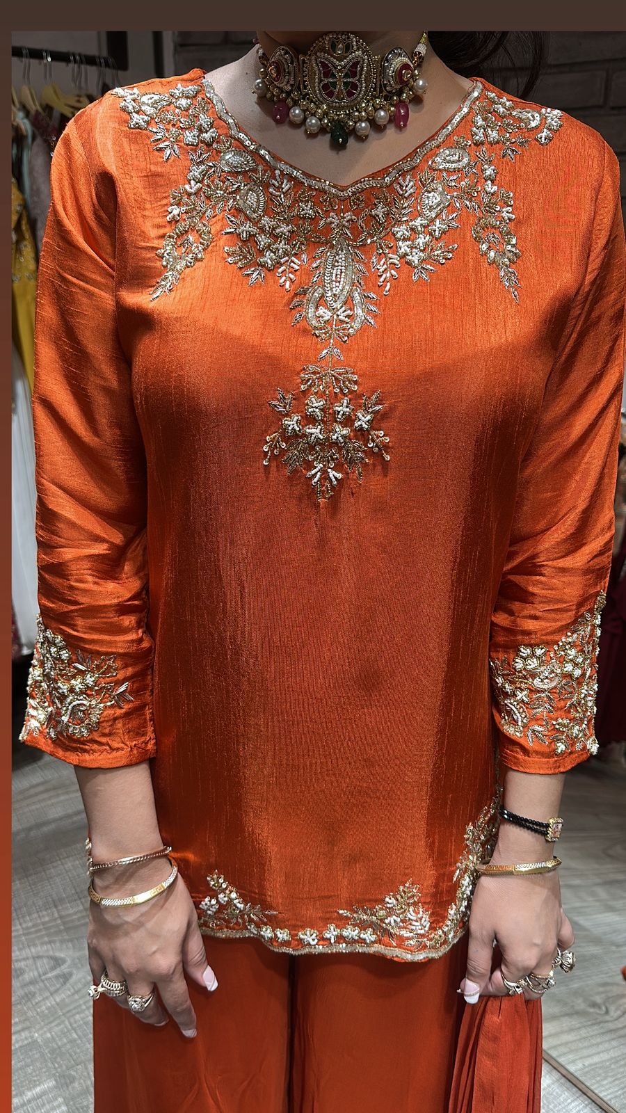 Baraat Rust Designer Suit