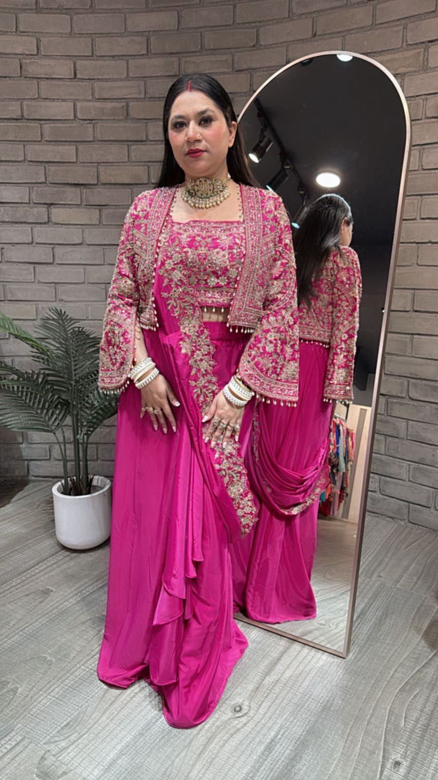 Ambika Foshia Jacket style Designer Saree