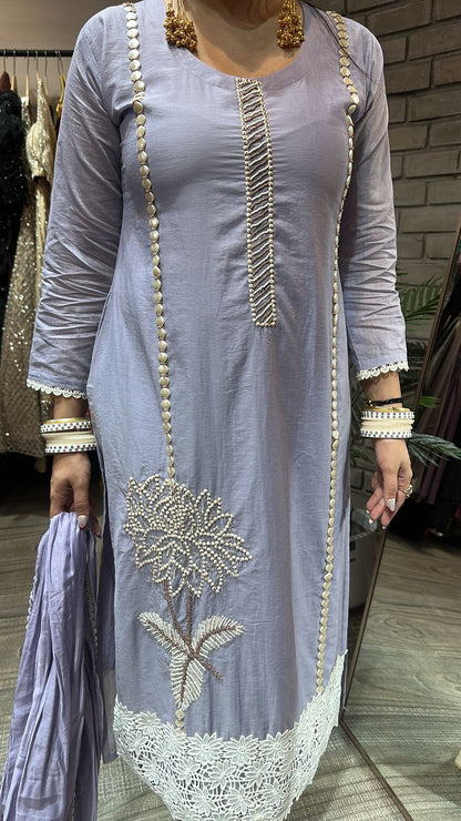 Book Lavander pearl Designer Suit