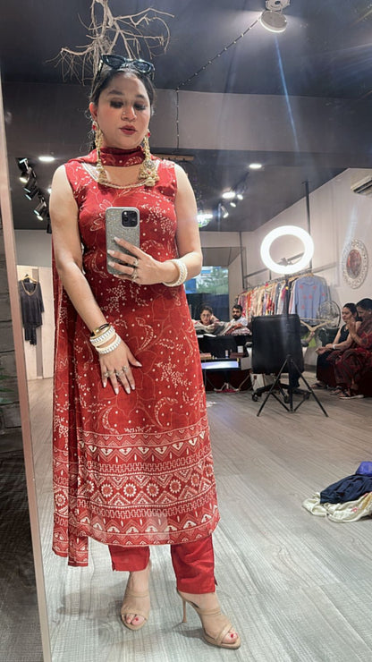 Sarovar Rust Designer suit