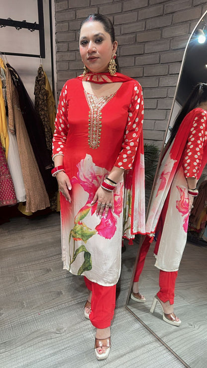 Fanta Polka Designer Suit