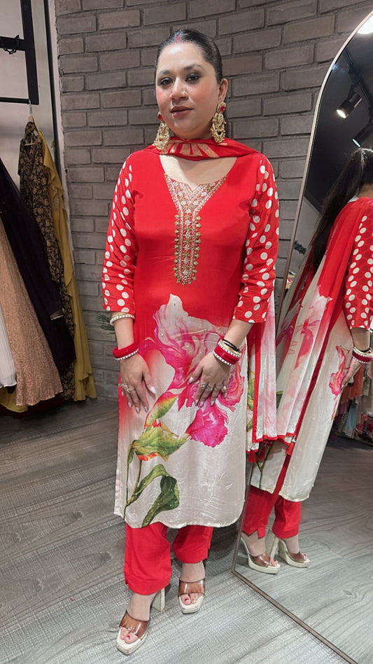 Fanta Polka Designer Suit