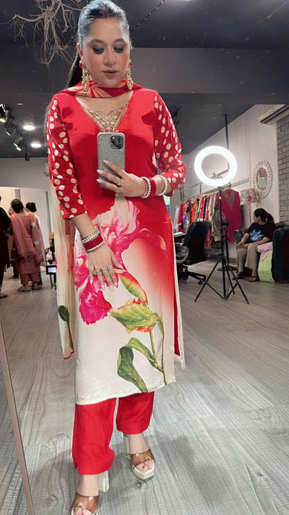 Fanta Polka Designer Suit