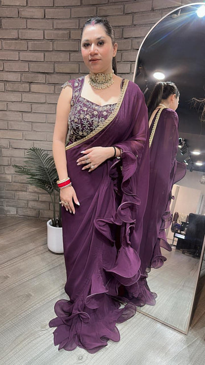 Karishma wine Katdana Saree
