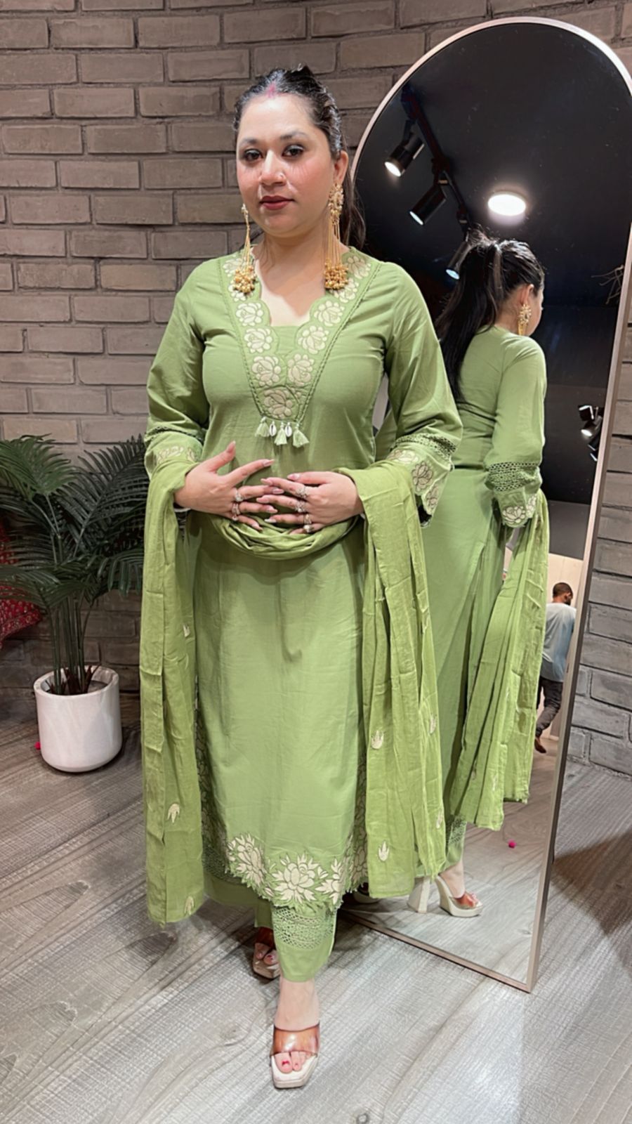 Sitara pista Designer Cotton suit