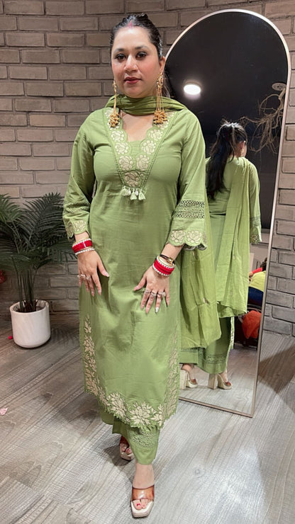 Sitara pista Designer Cotton suit