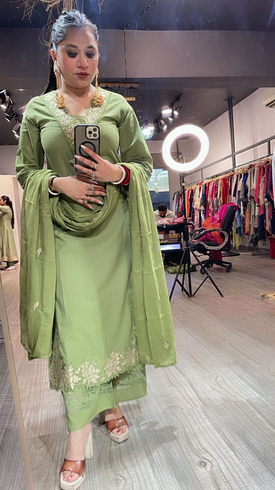 Sitara pista Designer Cotton suit