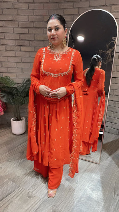 Suhagan Rust katdana Suit