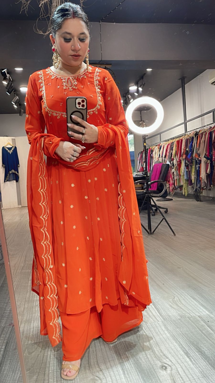 Suhagan Rust katdana Suit