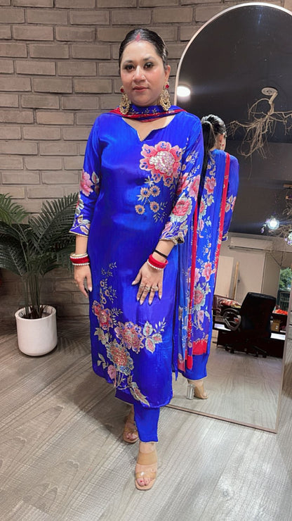 Titanic Electric Blue Digital Suit