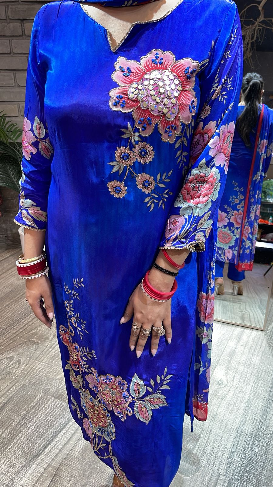 Titanic Electric Blue Digital Suit