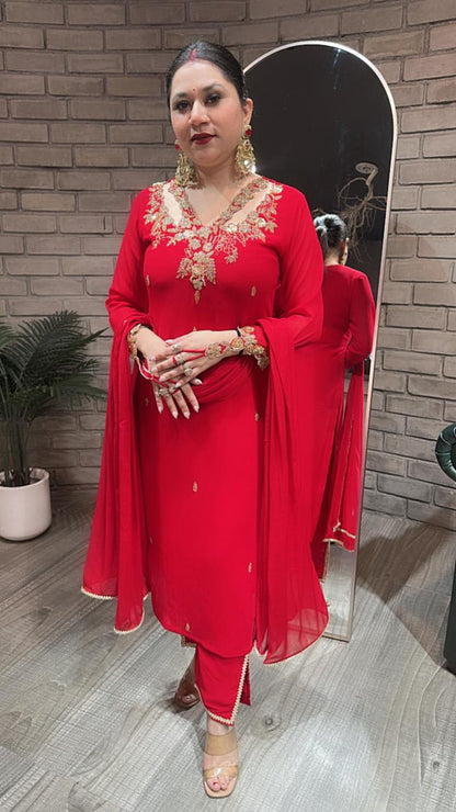 Noorani Red Designer suit