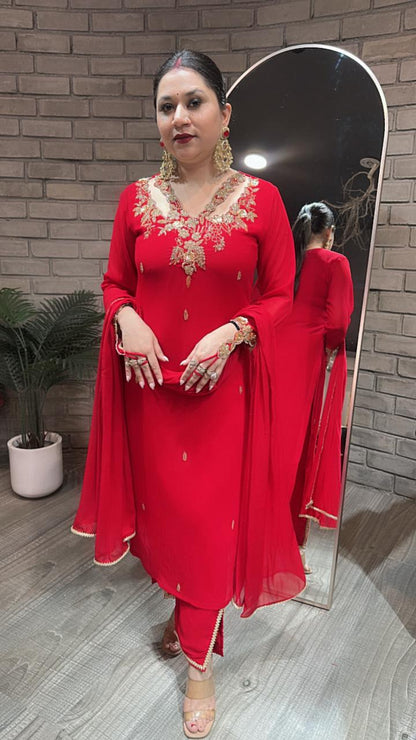 Noorani Red Designer suit