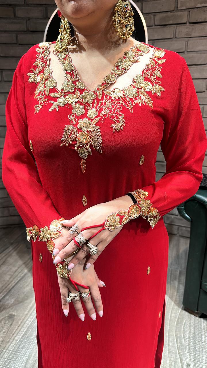 Noorani Red Designer suit